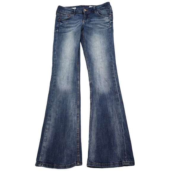 H&M Denim - HM Pants Womens 28 Blue Denim Low Waist Boot Cut Flat Front Jeans Bottoms
